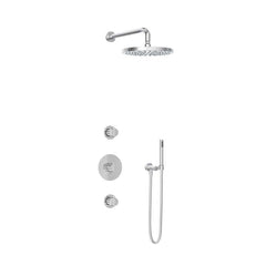 Hotbath IBS1 Buddy inbouw doucheset - staafhanddouche - 30cm hoofddouche - wandarm - zonder glijstang - Chroom