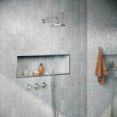 Hotbath Archie IBS33 inbouw doucheset RVS 316 - Staaf handdouche - 30cm hoofddouche (1,5cm) - Wandarm - RVS