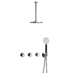 Hotbath Cobber IBS70 inbouw doucheset - ronde handdouche - 25cm hoofddouche - 30cm plafondbuis - wandhouder - Chroom