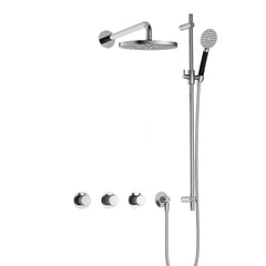 Hotbath Cobber X IBSX70 inbouw doucheset - ronde handdouche - 25cm hoofddouche - wandarm - glijstang - Chroom