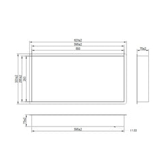 Brauer Copper Edition Inbouwnis - 60x30cm - geborsteld koper PVD