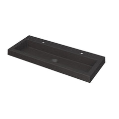 Ink Dock Wastafel Quartz met 2 kraangaten - Quartz grijs - 100x40 cm - 3415122