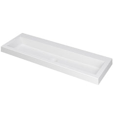 Ink Dock Wastafel Polystone zonder kraangat - Mat Wit - 120x40 cm - 3415330