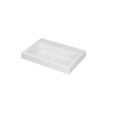 Ink Dock Wastafel Quartz met 1 kraangat - Quartz Beton - 60x40 cm - 3415401