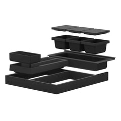 INK lade indeling - zwarte antislip mat - Antraciet