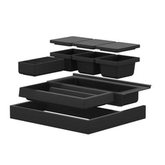 INK lade indeling - zwarte antislip mat - Antraciet