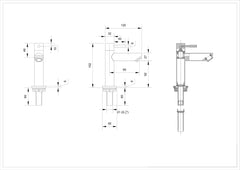 INK Versus Fonteinpack - Polystone - rechts fonteinkraan - Fontein mat wit - mat rose goud