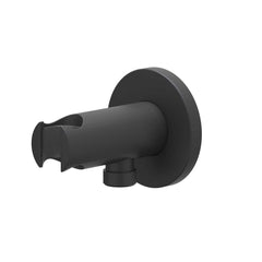 IVY Bond Rain Shower Set - built-in - 2-way stop-diverter - 15cm ceiling pipe - 30cm medium round shower head - holder with outlet - 150cm shower hose - satin spray hand shower - Matte black PVD
