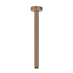 IVY Bond Regendoucheset - inbouw - 2-weg stop-omstel - 30cm plafondbuis - 20cm slim hoofddouche rond - houder met uitlaat - 150cm doucheslang - staafmodel handdouche - Geborsteld mat koper PVD