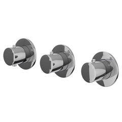 IVY Pact Regendoucheset - inbouw - symmetry - 2 stopkranen - 15cm plafondbuis - 30cm medium hoofddouche - houder met uitlaat - 150cm doucheslang - satin spray handdouche - Chroom