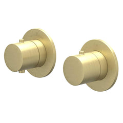 IVY Bond Regendoucheset - inbouw - symmetry - 2-weg stop-omstel - 30cm plafondbuis - 20cm medium hoofddouche - houder met uitlaat - 150cm doucheslang - 3-standen handdouche - Geborsteld mat goud PVD