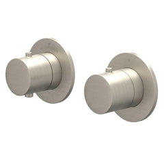 IVY Bond Rain Shower Set - built-in - symmetry - 2-way stop-diverter - 30cm ceiling arm - 20cm medium overhead shower - holder with outlet - 150cm shower hose - stick hand shower - Brushed Nickel PVD