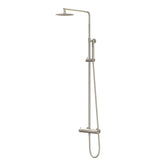 IVY Bond Rain Shower Set - exposed - 20cm medium overhead shower - satin spray hand shower - Brushed nickel PVD