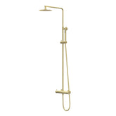 IVY Bond Rain Shower Set - exposed - 25cm medium shower head - stick hand shower Brushed matt gold PVD