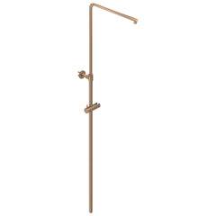 IVY Bond Regendoucheset - opbouw - 25cm slim hoofddouche - satin spray handdouche - Geborsteld mat koper PVD