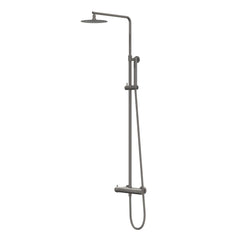 IVY Bond Regendoucheset - opbouw - 30cm slim hoofddouche - 3-standen handdouche - Geborsteld metal black PVD