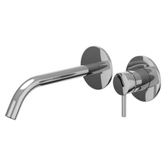 IVY Bond Wastafelmengkraan - met inbouwdeel - 2-gats - inbouw - wandmontage - gebogen uitloop - coldstart - PVD afwerking