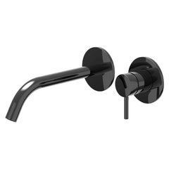 IVY Bond Wastafelmengkraan - met inbouwdeel - 2-gats - inbouw - wandmontage - gebogen uitloop - coldstart - PVD afwerking