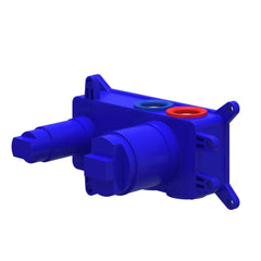 IVY Bond Wastafelmengkraan - met inbouwdeel - 2-gats - inbouw - wandmontage - gebogen uitloop - coldstart - PVD afwerking