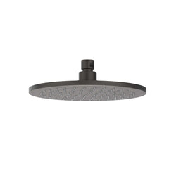 IVY Concord Regendoucheset - inbouw - 2-weg stop-omstel - 20cm plafondbuis - 20cm medium hoofddouche rond - houder met uitlaat - 150cm doucheslang - staafmodel handdouche - RVS316 - geborsteld carbon black PVD