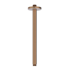 IVY Concord Regendoucheset - inbouw - symmetry - 2 stopkranen - 30cm plafondbuis - 30cm medium hoofddouche - glijstang met uitlaat - 150cm doucheslang - staafmodel handdouche - RVS316 - geborsteld mat koper PVD