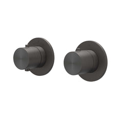 IVY Concord Regendoucheset - inbouw - symmetry - 2-weg stop-omstel - 20cm plafondbuis - 25cm medium hoofddouche - glijstang met uitlaat - 150cm doucheslang - staafmodel handdouche - RVS316 - geborsteld carbon black PVD