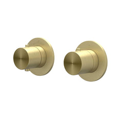 IVY Concord Regendoucheset - inbouw - symmetry - 2-weg stop-omstel - 40cm wandarm - 25cm medium hoofddouche - glijstang met uitlaat - 150cm doucheslang - staafmodel handdouche - RVS316 - geborsteld mat goud PVD