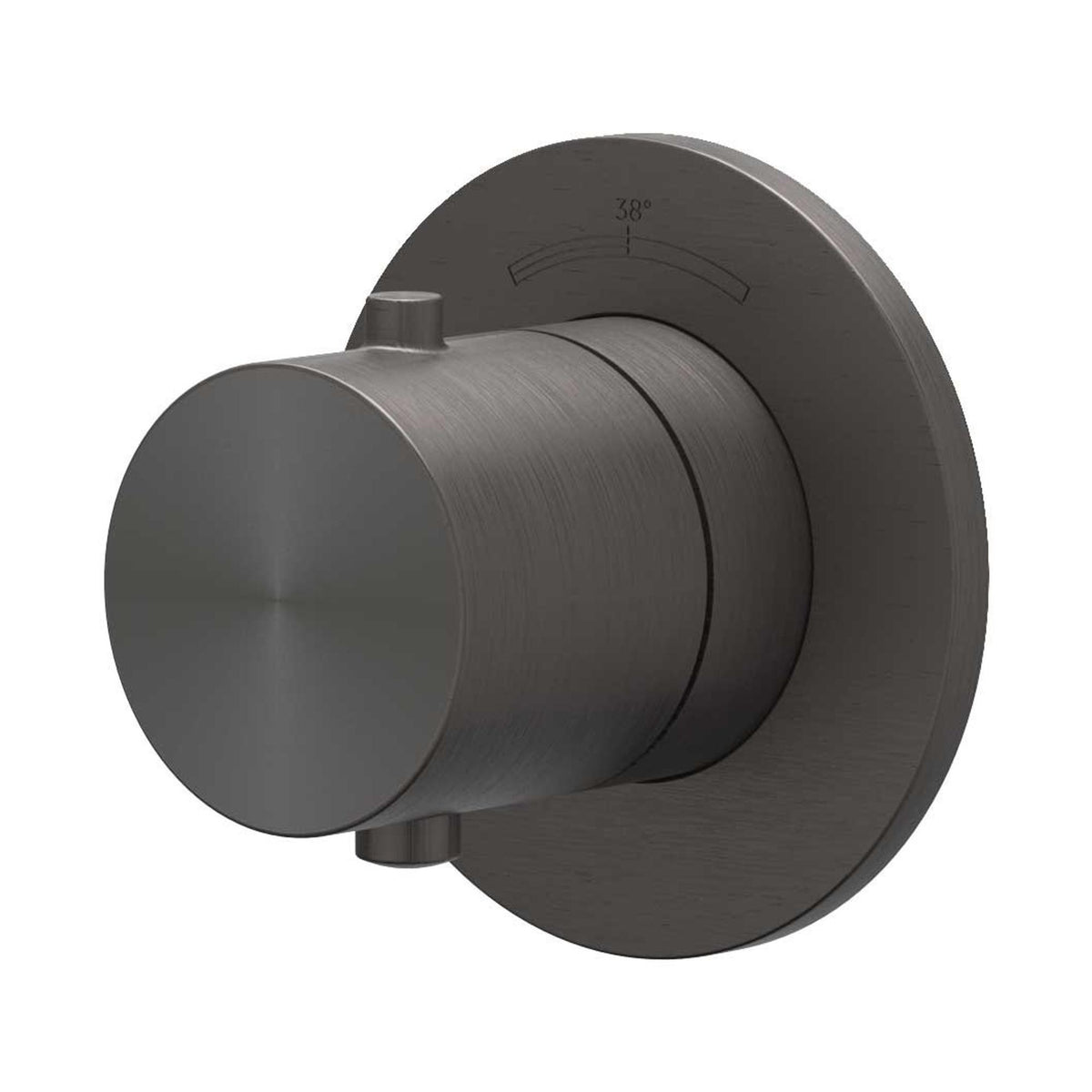 IVY ConcordAfbouwdeel - voor Inbouwthermostaat - Symmetry - rond rozet - RVS316