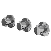 IVY Pact Afbouwdeel - voor Inbouwthermostaat - 2 stopkranen - Symmetry - ronde rozetten
