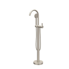 IVY Pact Badmengkraan Vrijstaand - draaibare uitloop - 150cm - Doucheslang - satin mist handdouche - Geborsteld nickel PVD
