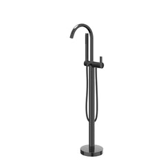 IVY Pact Badmengkraan Vrijstaand - draaibare uitloop - 150cm - Doucheslang - Staafhanddouche - Zwart chroom PVD