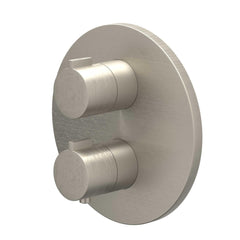 IVY Pact Regendoucheset - inbouw - 2-weg stop-omstel - 30cm plafondbuis - 20cm medium hoofddouche rond - houder met uitlaat - 150cm doucheslang - staafmodel handdouche - Geborsteld nickel PVD