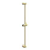 IVY Pact Rain Shower Set - concealed - 2-way stop-diverter - 30cm ceiling arm - 20cm slim round shower head - slide bar with outlet - 150cm shower hose - satin spray hand shower - Brushed Matt Gold PVD