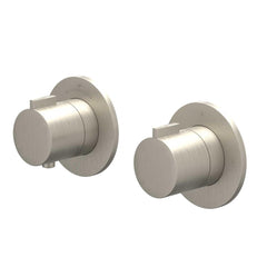 IVY Pact Regendoucheset - inbouw - symmetry - 2-weg stop-omstel - 40cm wandarm - 20cm slim hoofddouche - glijstang met uitlaat - 150cm doucheslang - staafmodel handdouche - Geborsteld nickel PVD
