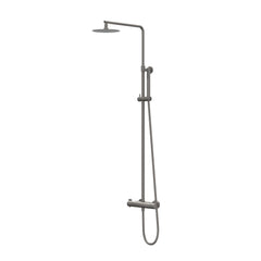 IVY Pact Regendoucheset - opbouw - 20cm medium hoofddouche - 3-standen handdouche - Geborsteld metal black PVD