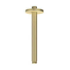 IVY Tribe Rain Shower Set - built-in - 2-way stop-diverter - 20cm ceiling arm - 20cm medium round shower head - holder with outlet - 150cm shower hose - stick hand shower - SS316 - brushed matt gold PVD