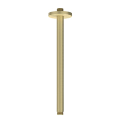 IVY Tribe Rain Shower Set - built-in - 2-way stop-diverter - 30cm ceiling arm - 20cm medium round shower head - holder with outlet - 150cm shower hose - stick hand shower - SS316 - brushed matt gold PVD