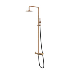 IVY Tribe Rain Shower Set - exposed - 25cm medium shower head - stick hand shower - SS316 - brushed matt copper PVD