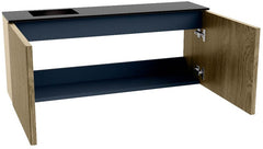 JOYA 100cm toiletmeubel kleur Dusk. Wastafel FAYE positie Links 1 kraangat kleur Urban.