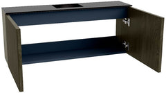 JOYA 100cm toiletmeubel kleur Shadow. Wastafel FAYE positie Midden Zonder kraangat kleur Urban.