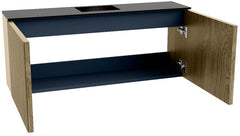 JOYA 100cm toiletmeubel kleur Dusk. Wastafel FAYE positie Midden 1 kraangat kleur Urban.