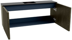 JOYA 100cm toiletmeubel kleur Shadow. Wastafel FAYE positie Midden 1 kraangat kleur Urban.