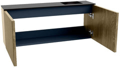 JOYA 100cm toiletmeubel kleur Dusk. Wastafel FAYE positie Rechts 1 kraangat kleur Urban.