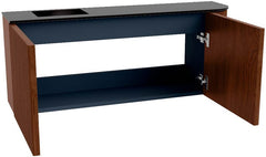 JOYA 101,6cm toiletmeubel ronding rechts kleur Ruby. Wastafel FAYE positie Links 1 kraangat kleur Urban.