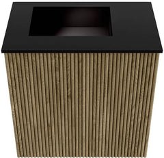 JOYA 40cm toiletmeubel kleur Dusk. Wastafel FAYE positie Links Zonder kraangat kleur Urban