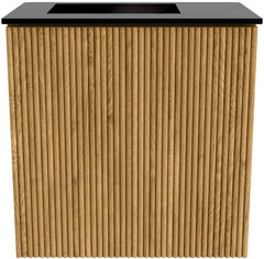 JOYA 40cm toiletmeubel kleur Oak. Wastafel FAYE positie Links Zonder kraangat kleur Urban