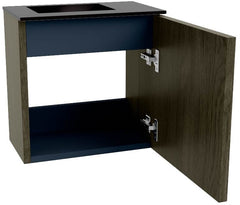 JOYA 40cm toiletmeubel kleur Shadow. Wastafel FAYE positie Links Zonder kraangat kleur Urban