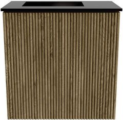 JOYA 40cm toiletmeubel kleur Dusk. Wastafel FAYE positie Links 1 kraangat kleur Urban