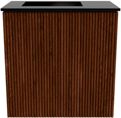 JOYA 40cm toiletmeubel kleur Ruby. Wastafel FAYE positie Links 1 kraangat kleur Urban.