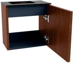 JOYA 40cm toiletmeubel kleur Ruby. Wastafel FAYE positie Links 1 kraangat kleur Urban.